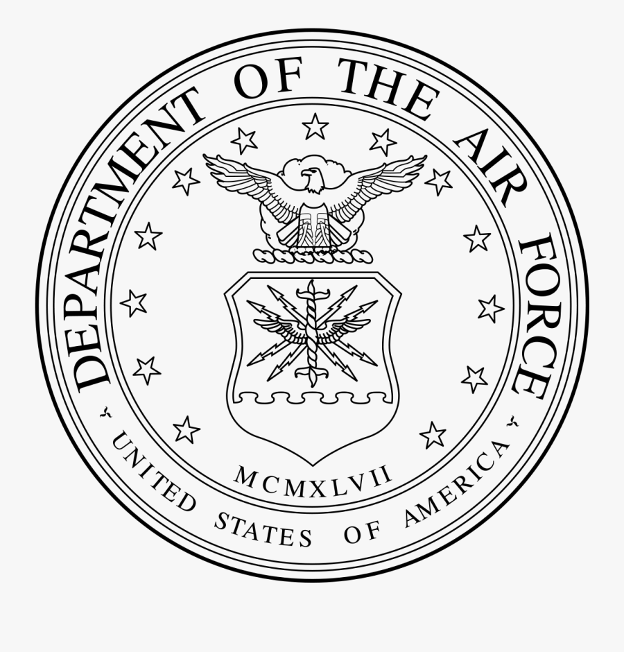 Transparent Plaza Clipart - Us Air Force Logo Black And White, Transparent Clipart