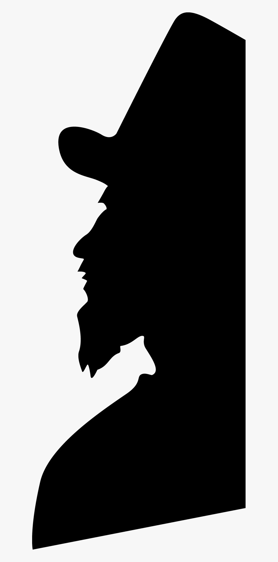 Clip Art Man In Top Hat Silhouette - Man With Top Hat Silhouette, Transparent Clipart