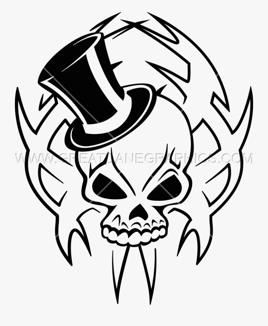 Skull With Top Hat Drawing At Getdrawings - Best Drawing Logo Skull, Transparent Clipart