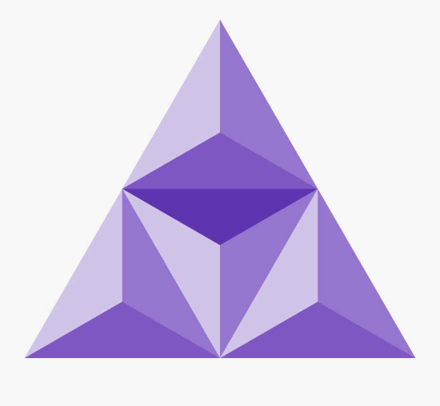 Pyramid,triangle,purple - Triangle, Transparent Clipart