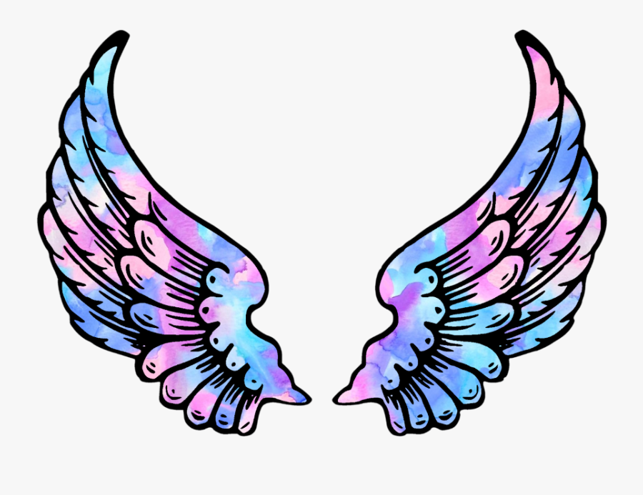 #wings #angel #angelwings #space #galaxy #stars #star - Pink Angel Wings Png, Transparent Clipart