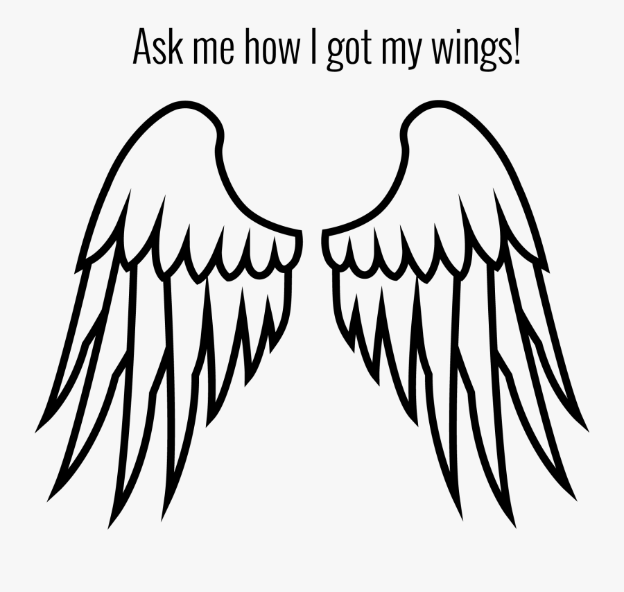 Cartoon Drawing Angel Wing, Transparent Clipart