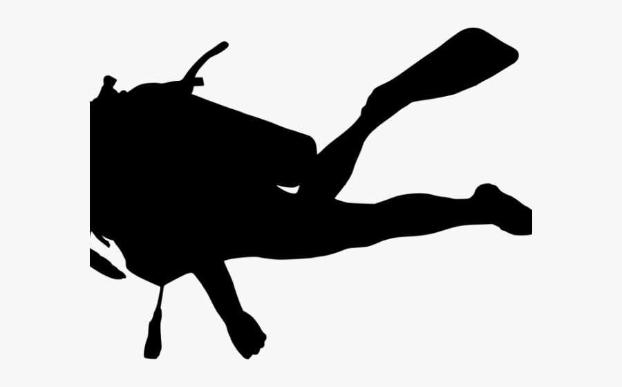 Transparent Scuba Clipart - Scuba Diver Silhouette, Transparent Clipart