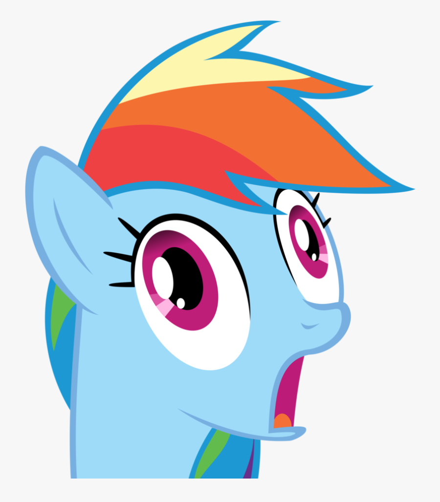 Mlp Rainbow Dash Face, Transparent Clipart