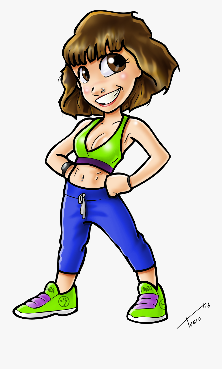 Zumba Cartoon Png File , Free Transparent Clipart - ClipartKey