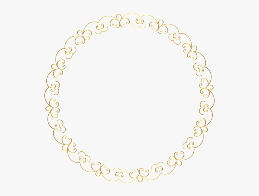 Round Gold Border Frame Png Clip Art Image - Circle, Transparent Clipart