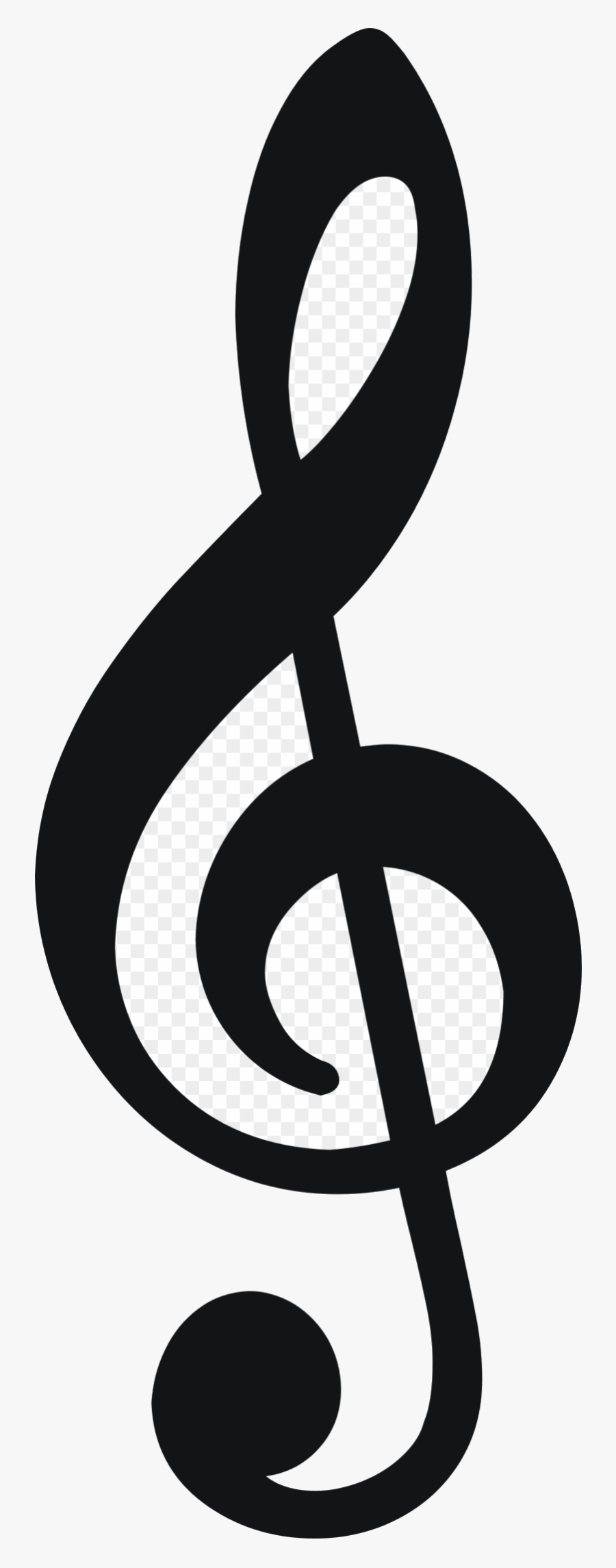 Note Clipart Sol Music Notes Hd X Transparent Png - Treble Clef, Transparent Clipart