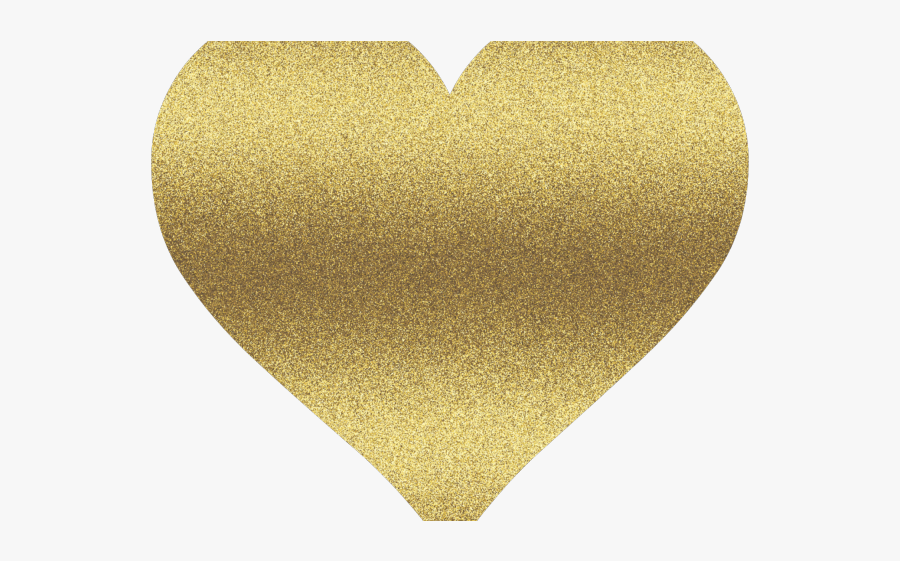 Gold Heart - Glitter Gold Heart Frame Png, Transparent Clipart