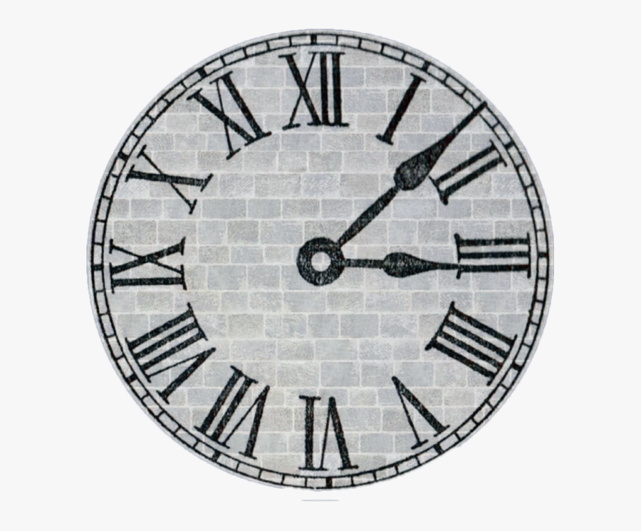 Transparent Reloj Clipart - Antique Clock With Roman Numbers, Transparent Clipart