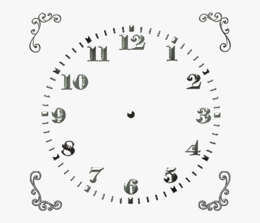 Printable Square Clock Faces, Transparent Clipart