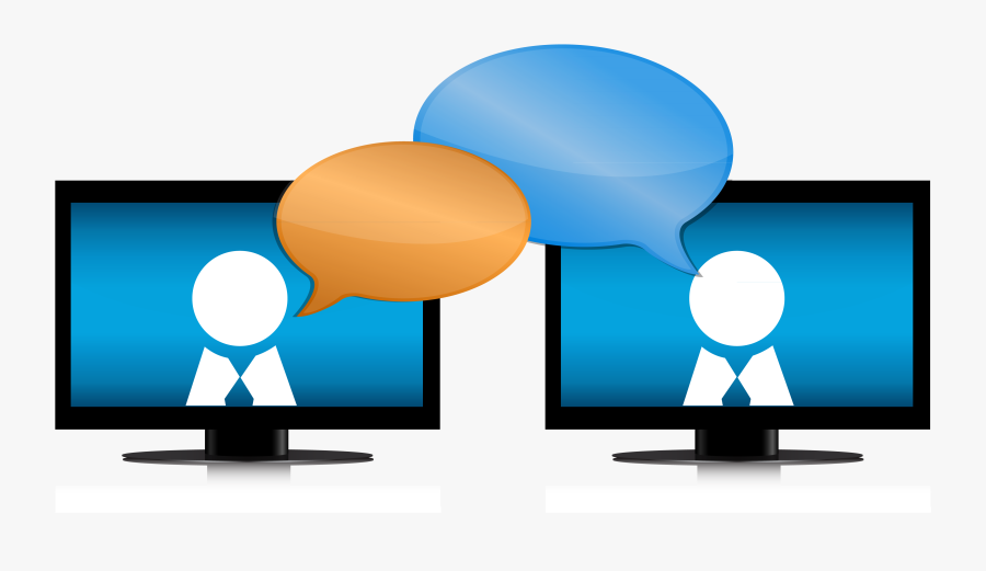 Online Chat Internet Room - Chatting On The Internet, Transparent Clipart