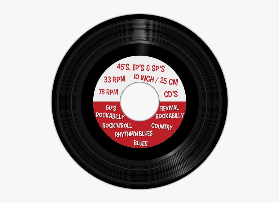 Record Clipart 1950"s - Label, Transparent Clipart