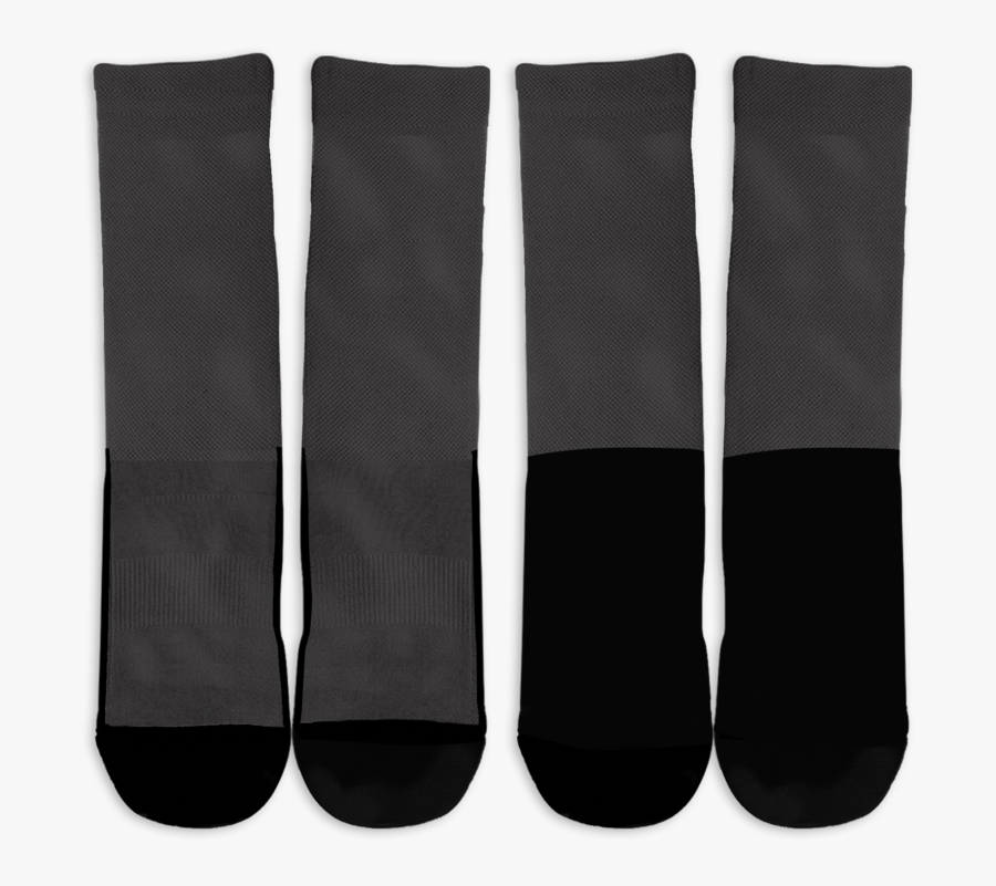 Jack Skellington Is Adorable Casual Crew Socks In Black - Sock Mockup Front, Transparent Clipart