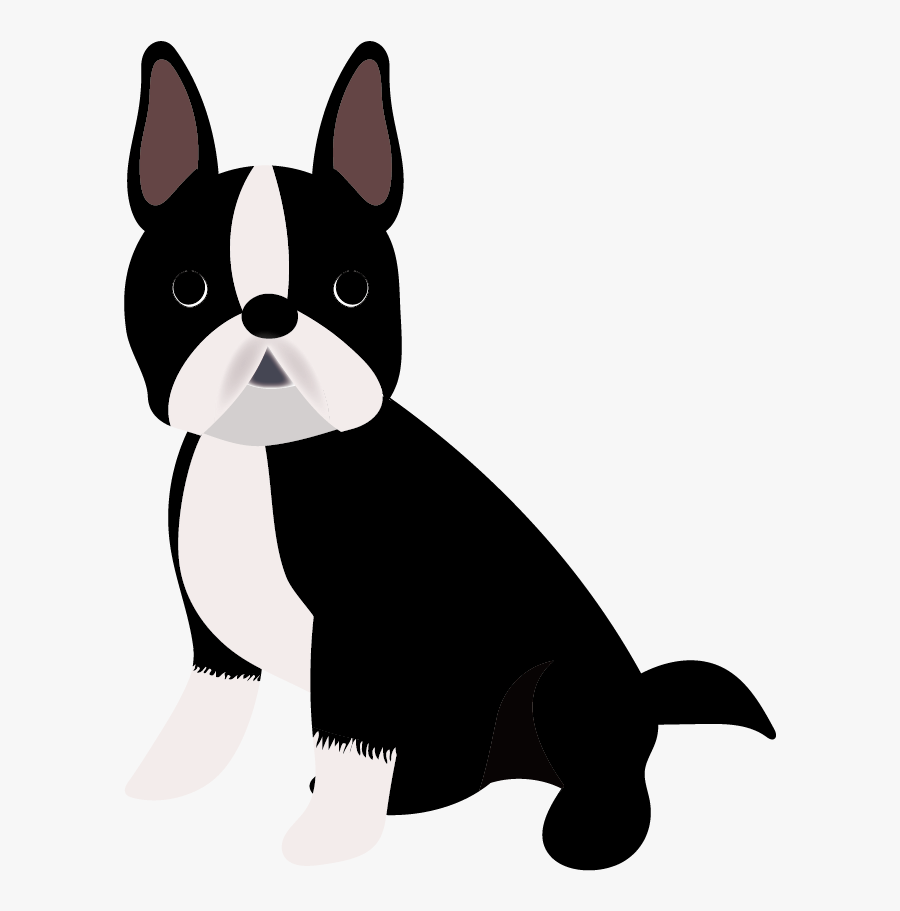 Boston Terrier Puppy Dog Breed Companion Dog French - Boston Terrier Cartoon Transparent Background, Transparent Clipart