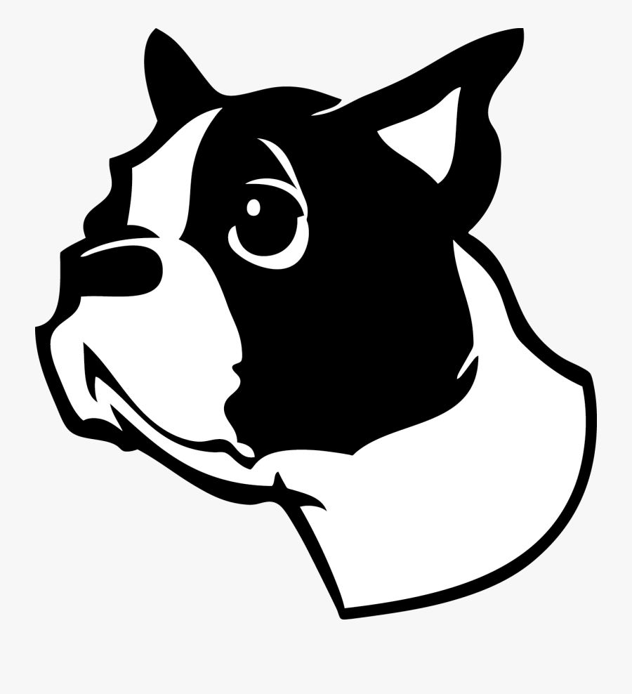 Boston Terrier Head Silhouette , Free Transparent Clipart - ClipartKey