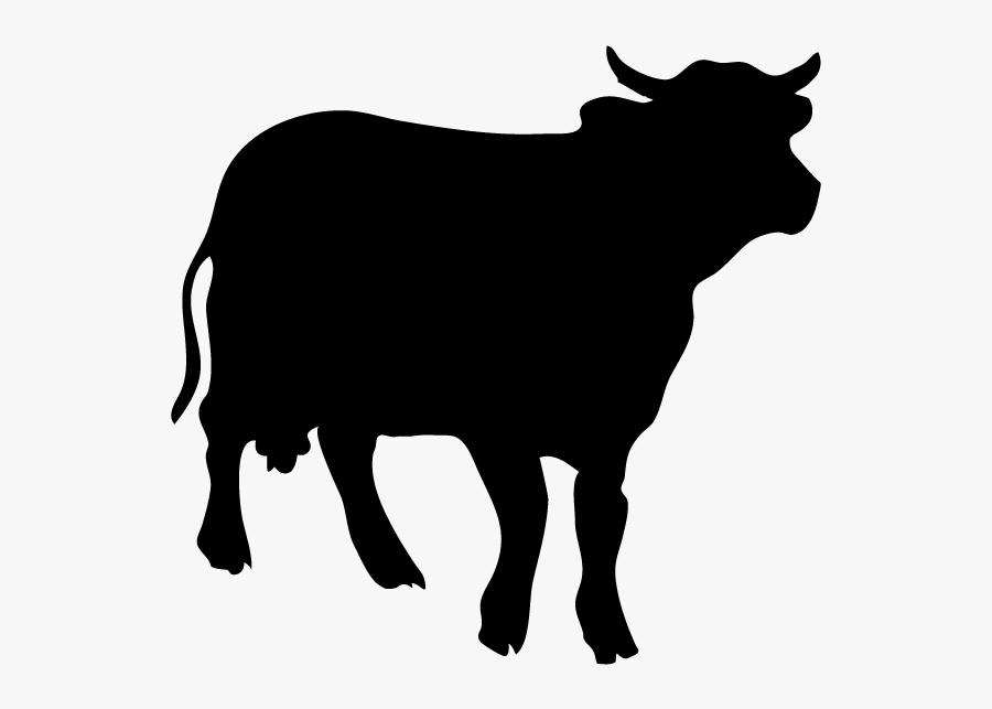 Angus Cattle Silhouette Royalty-free Clip Art - Cow Silhouette Png, Transparent Clipart