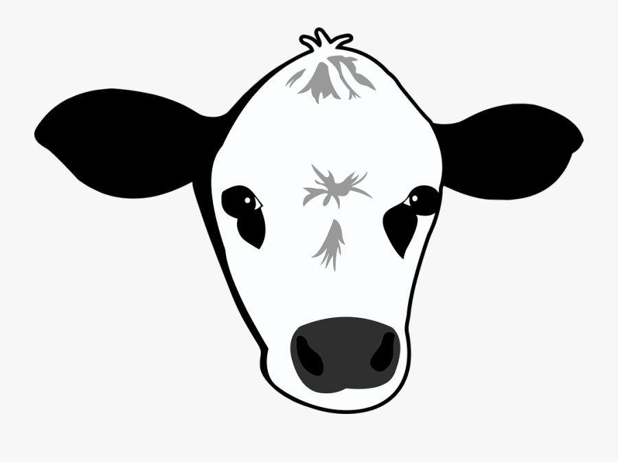 Cow, Moo, Farm, Face, Head, Milk, Agriculture, Animal - Siluet Sapi Dan Kambing, Transparent Clipart