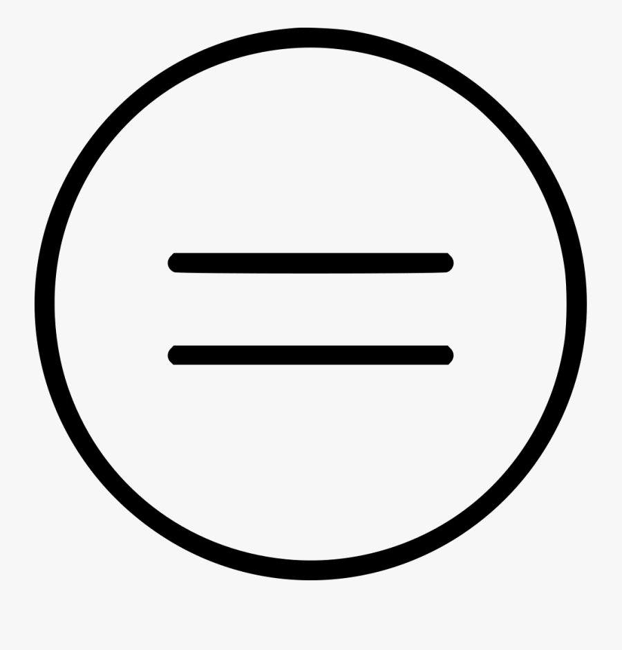 Circle Shape Equal Sign Symbol - Circle, Transparent Clipart