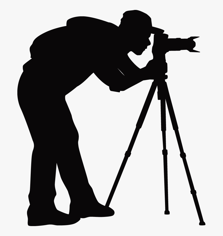 Photographer With Camera Silhouette Png - Camera With Tripod Png , Free ...