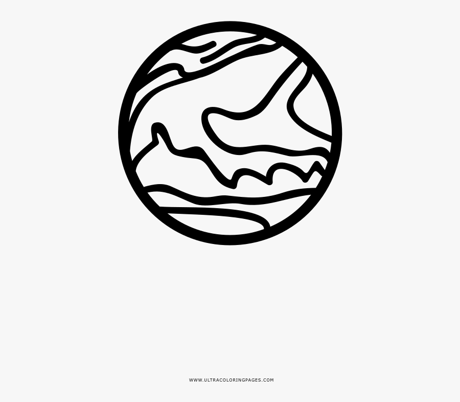 Mars Coloring Page - Circle, Transparent Clipart