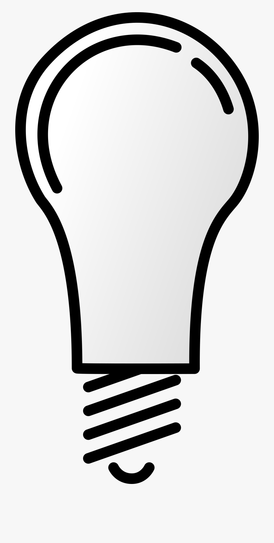 Transparent Light Bulb Clipart Black And White - Light Bulb Transparent Background, Transparent Clipart