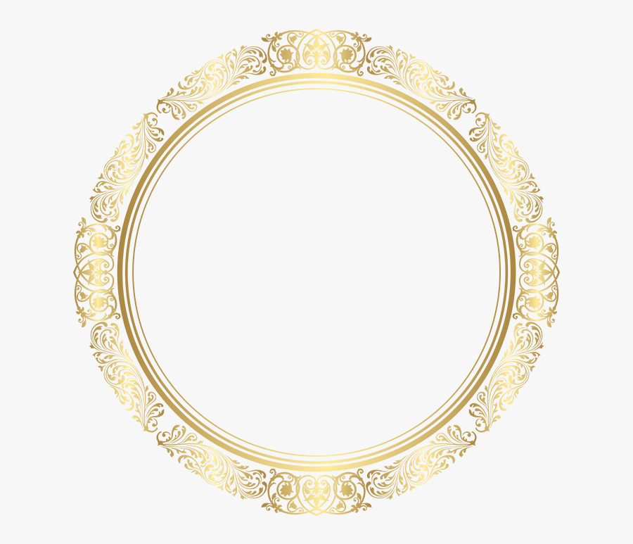 Transparent Round Frame Png - Gold Frame Round Png, Transparent Clipart