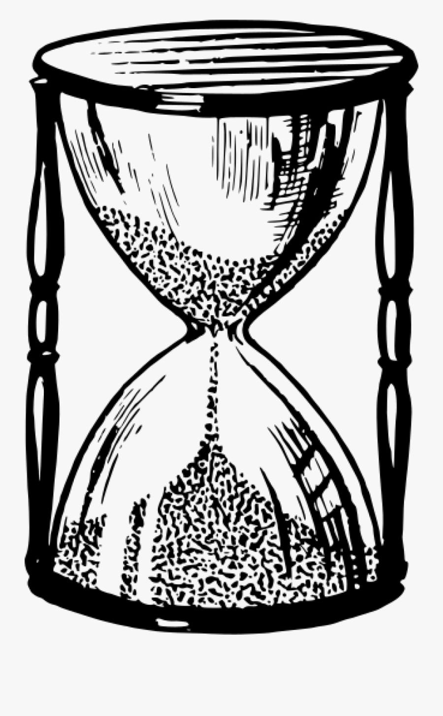 Hourglass Sand Timer Clipart Black And White , Free Transparent