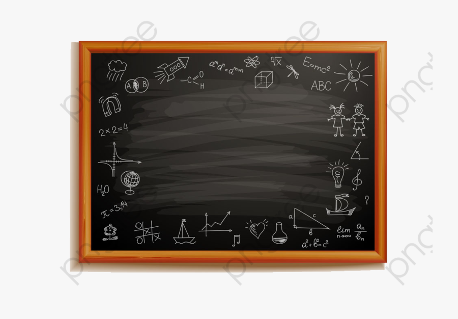 Blackboard And Chalk - Blackboard, Transparent Clipart