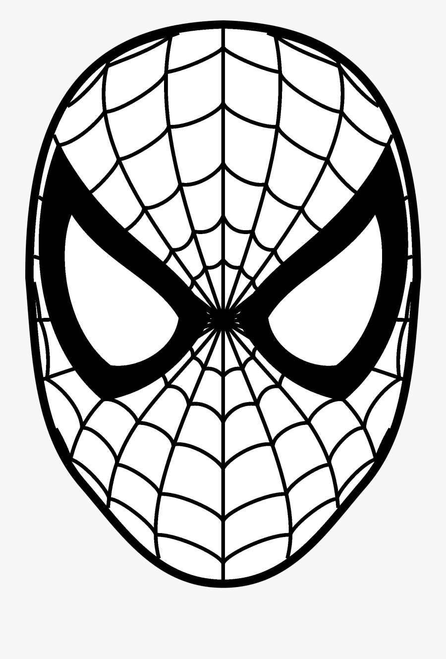 Spider Man Logo Png Transparent & Svg Vector - Spiderman Face, Transparent Clipart