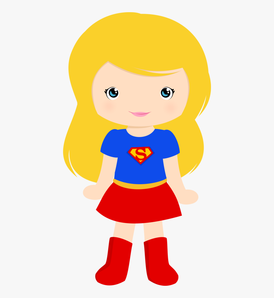 Baby Super Girl Cartoon, Transparent Clipart