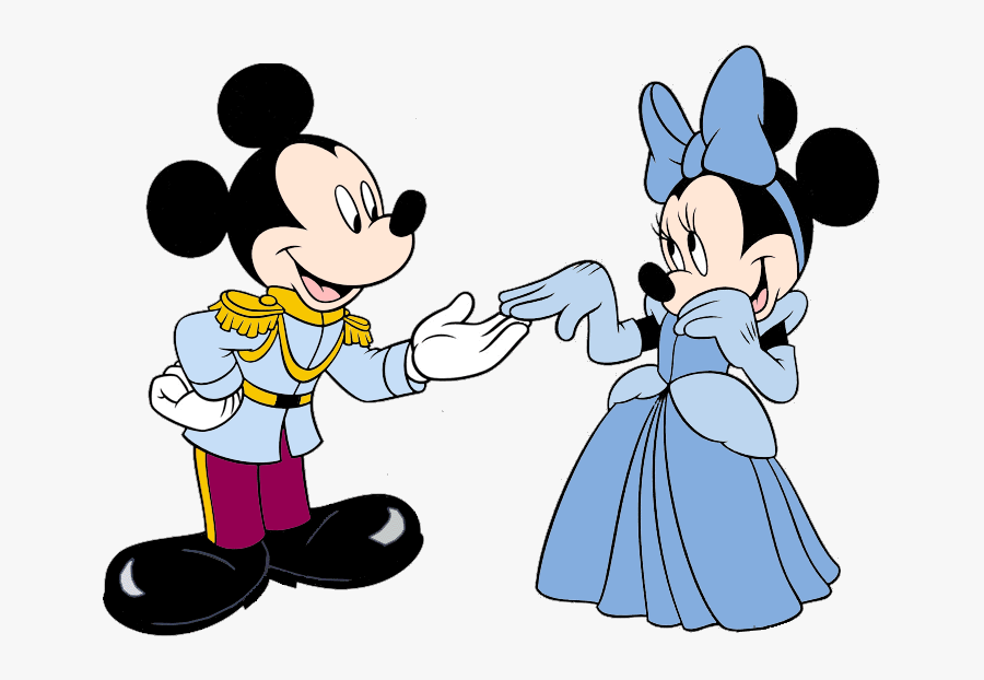 Mickey As Prince Charming, Minnie As Cinderella - Minnie Mouse Cinderella, Transparent Clipart