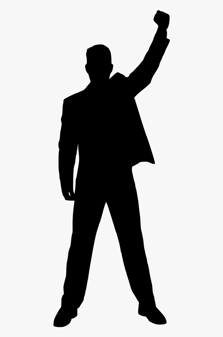 Thanks Silhouette Achieve Free Picture - Hand Up Man Silhouette, Transparent Clipart