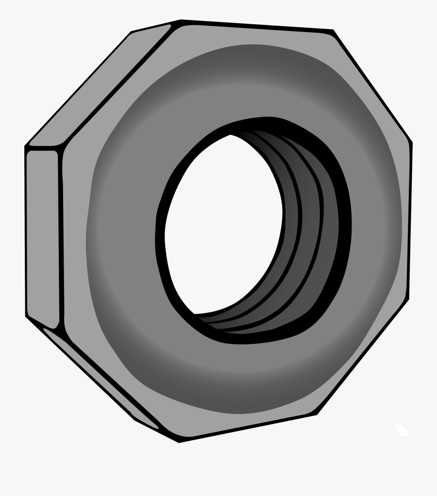 Wheel,hardware,angle - Hex Nut Clip Art, Transparent Clipart