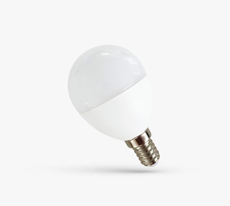 7w Led Golf Ball Bulb E14 Small Edison Screw Cap Cool - Fluorescent Lamp, Transparent Clipart
