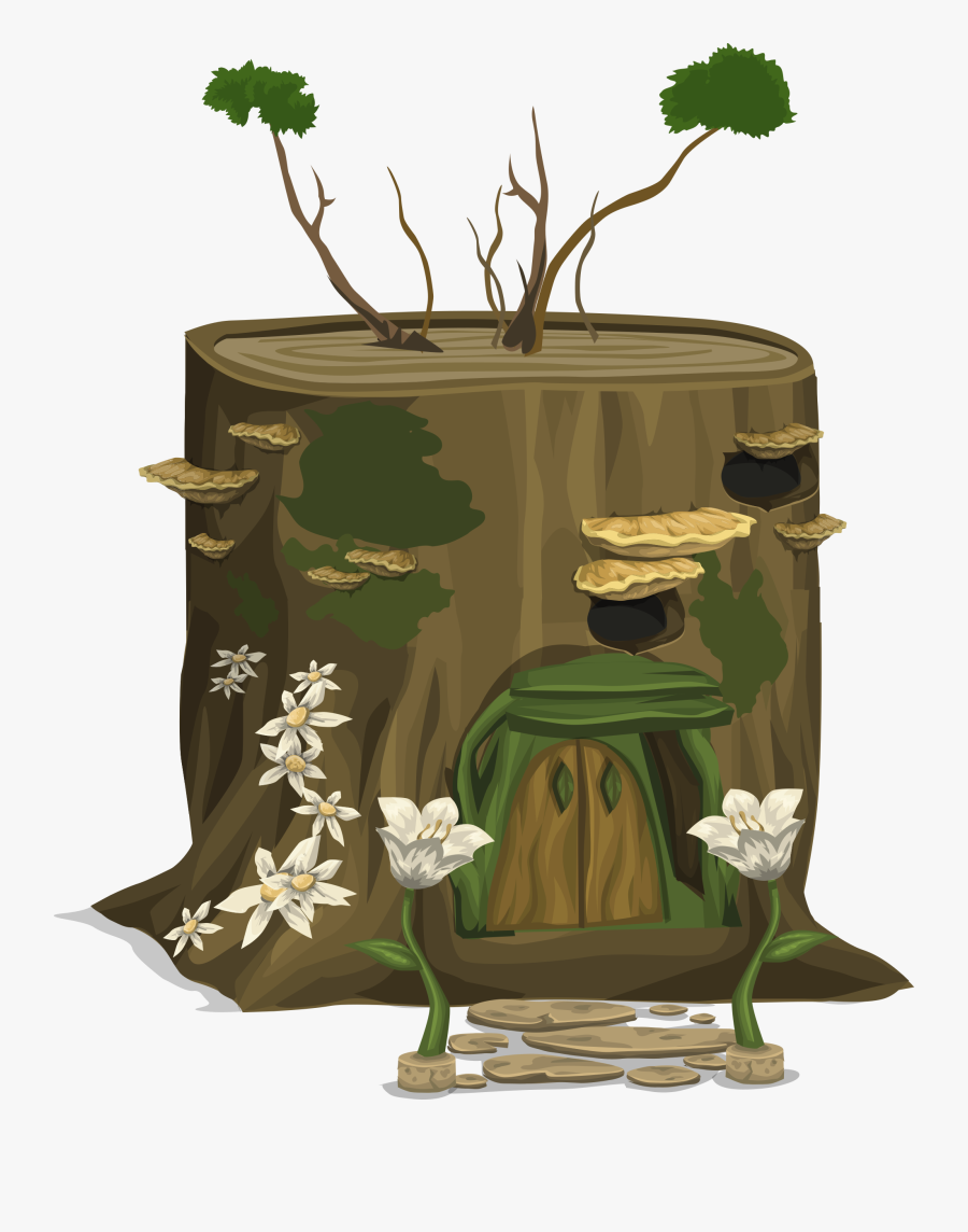 Tree House - Tree Trunk House Clipart, Transparent Clipart