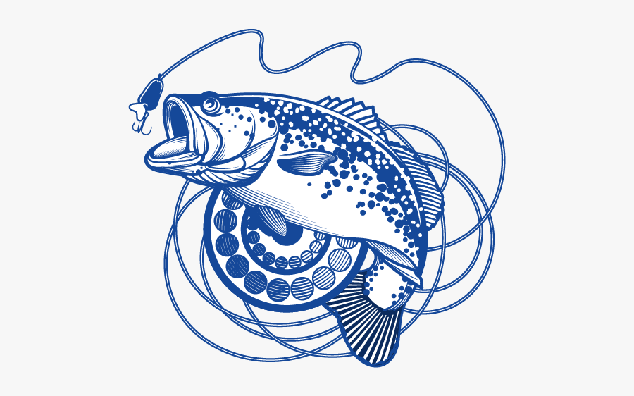 Bass Badge Logo - Fishing Vettore, Transparent Clipart