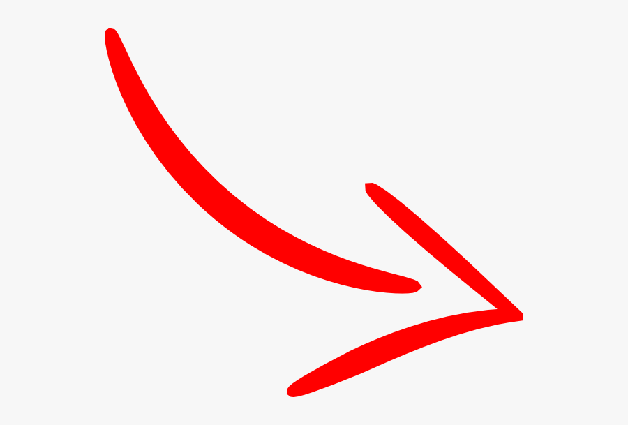 Clip Art Curved Red Arrow - Transparent Red Arrow Png, Transparent Clipart