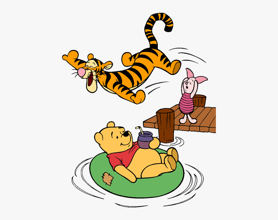 Vector Free Disney Summertime Clip Art - Winnie The Pooh Summertime, Transparent Clipart