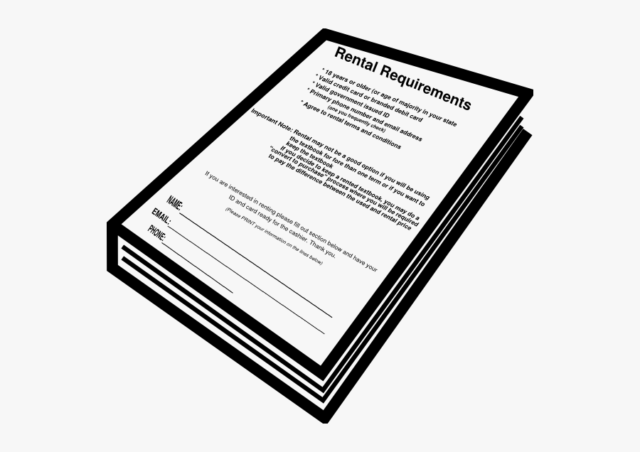 Transparent Important Document Clipart - Books Black And White Clipart, Transparent Clipart