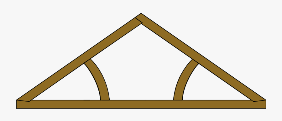 Queen Post Roof Truss - Truss Clipart, Transparent Clipart