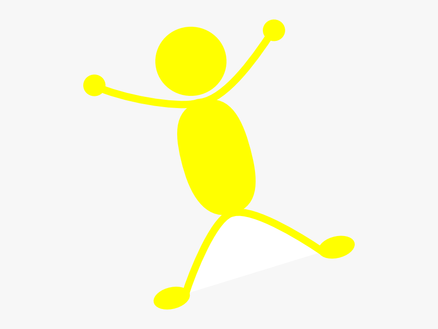 Solid Yellow Man Jumping Svg Clip Arts - Illustration, Transparent Clipart