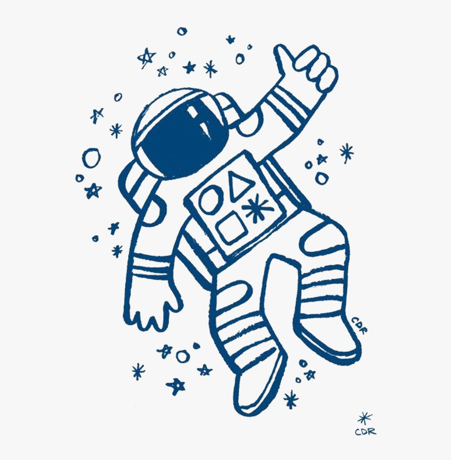 Transparent Floating Astronaut Clipart - Astronaut Drawing, Transparent Clipart