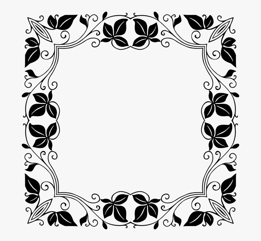 Picture Photography - Borders Design Leaves Black And White, Transparent Clipart