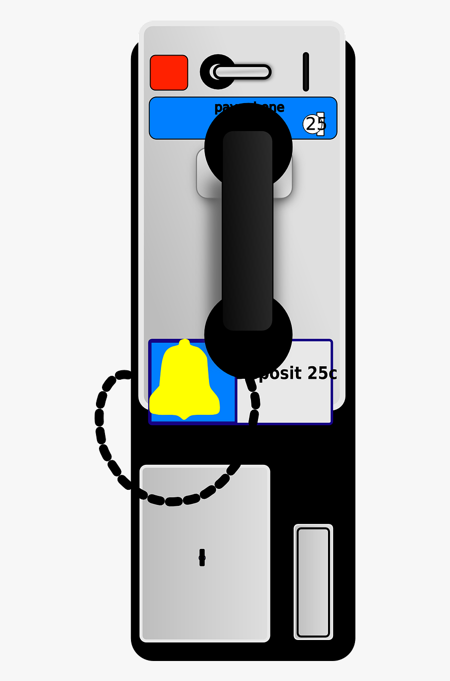 Transparent Old School Png - Pay Phone Clip Art, Transparent Clipart