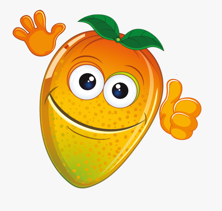 Smiling Mango, Transparent Clipart