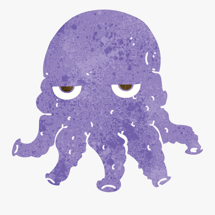 Squid Cartoon Alien, Transparent Clipart