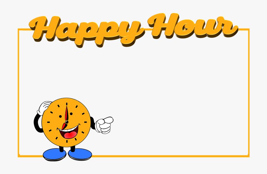 Happy Hour, Gastronomy, Beverages, Cheap, Cheaper - Cartoon, Transparent Clipart