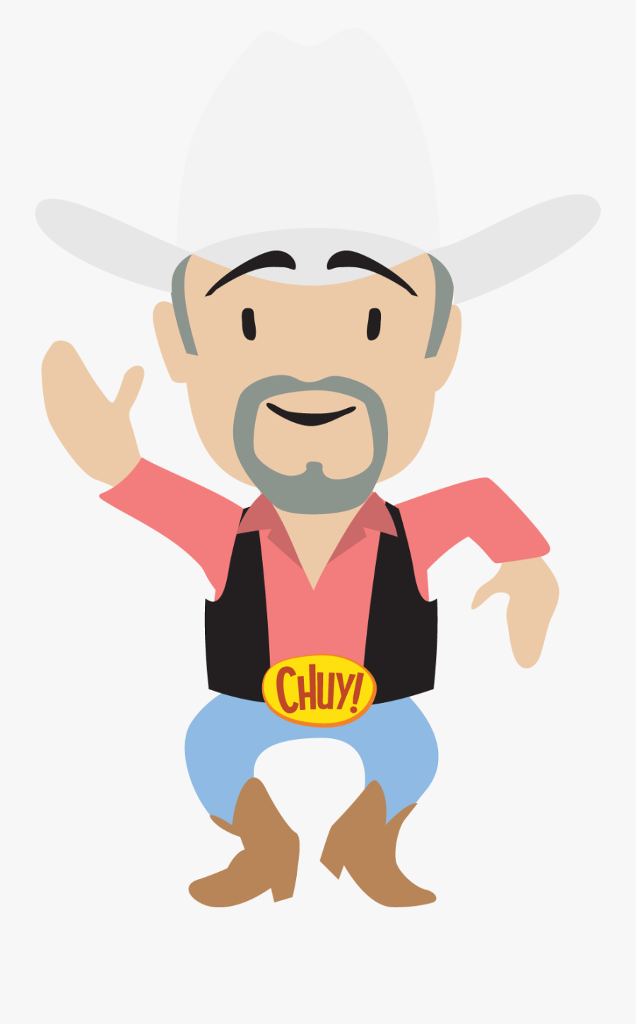 Chuy Salmon Shirt And White Hat - Shirt, Transparent Clipart