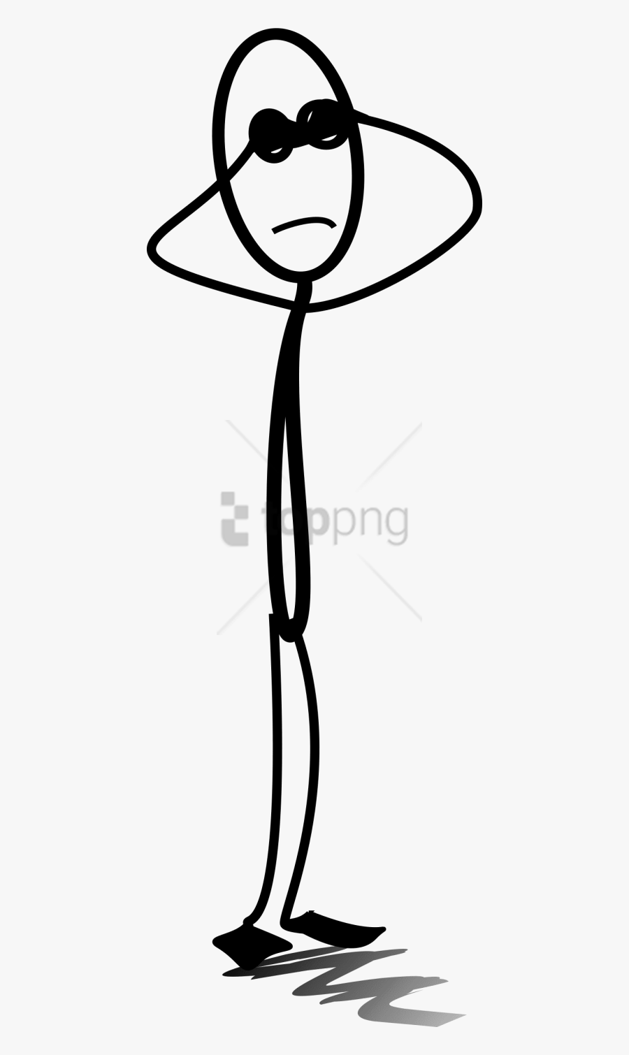 Free Png Stick Figure Looking Up Png Image With Transparent - Stickman Png, Transparent Clipart