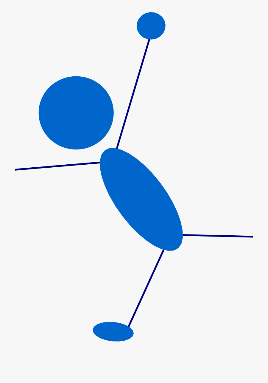 Free Blueman - Stick Figure Lying Down, Transparent Clipart